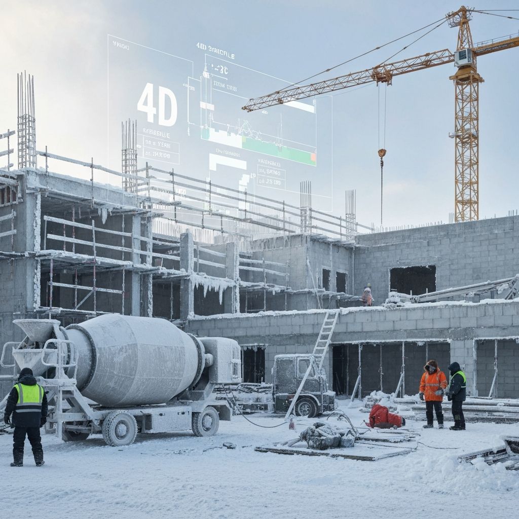 Scheduling at -28°C: How 4D Analysis Protected a Hotel Project's Critical Path Through an Extreme Winter Condition